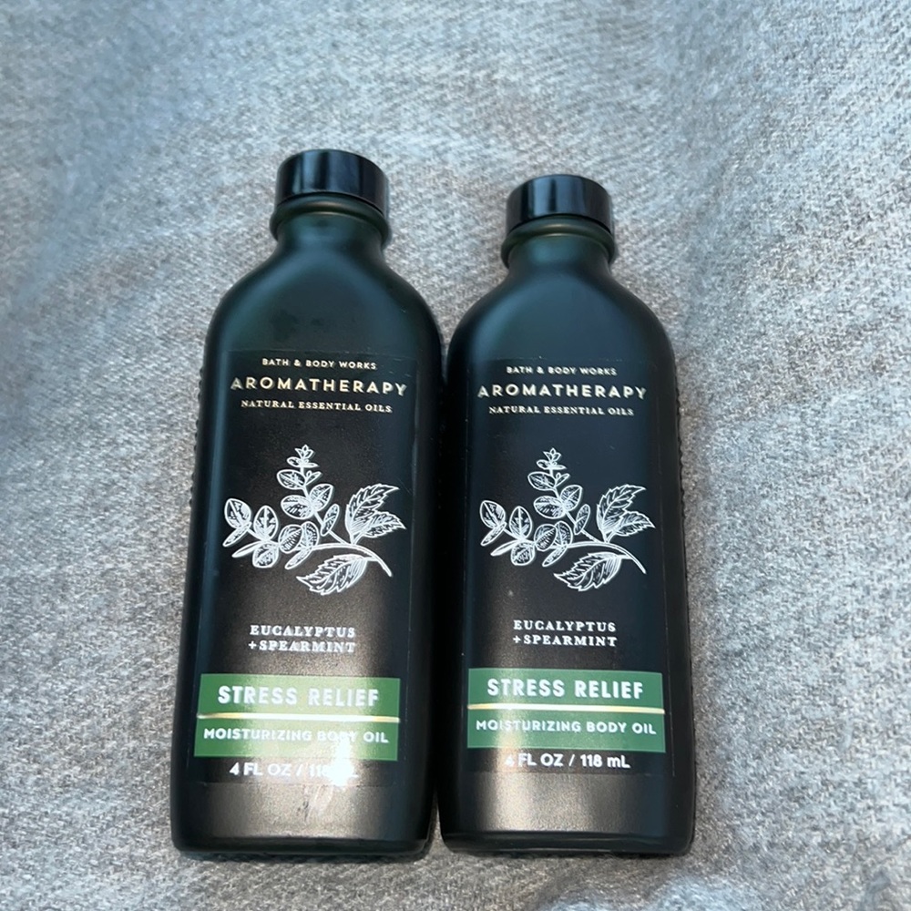 BBW 2pc AROMATHERAPY Eucalyptus Body Oil